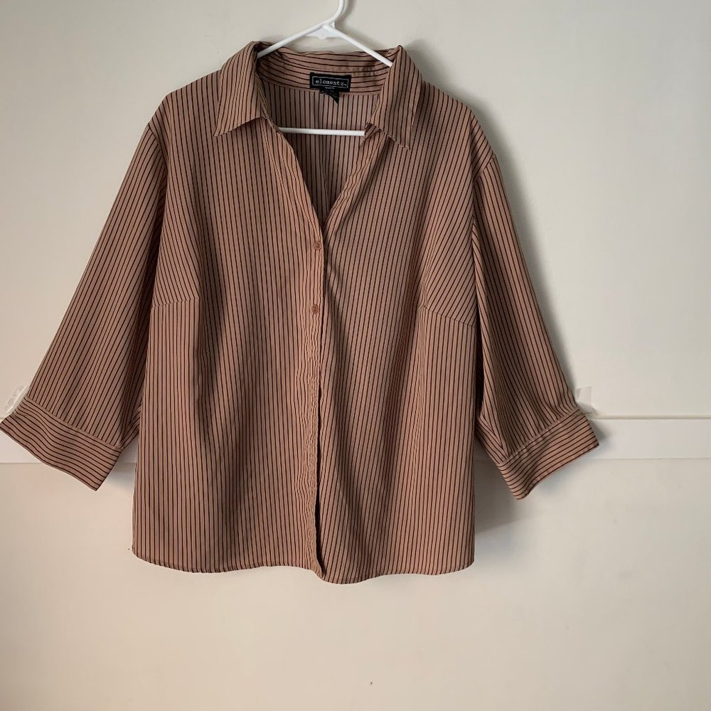 ELEMENTZ WOMEN 2X QUARTER SLEEVE TOP